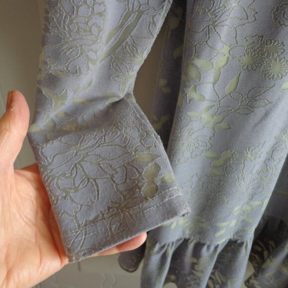 Young Essence Tiered Waterfall Burnout Cardigan S Dusty Lavender Tie Lined - Picture 10 of 16